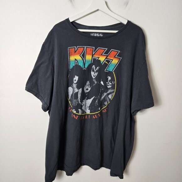 Kiss Men's Size 3XL Black Short Sleeve Rock and Roll All Night Graphic T-Shirt - Picture 1 of 7